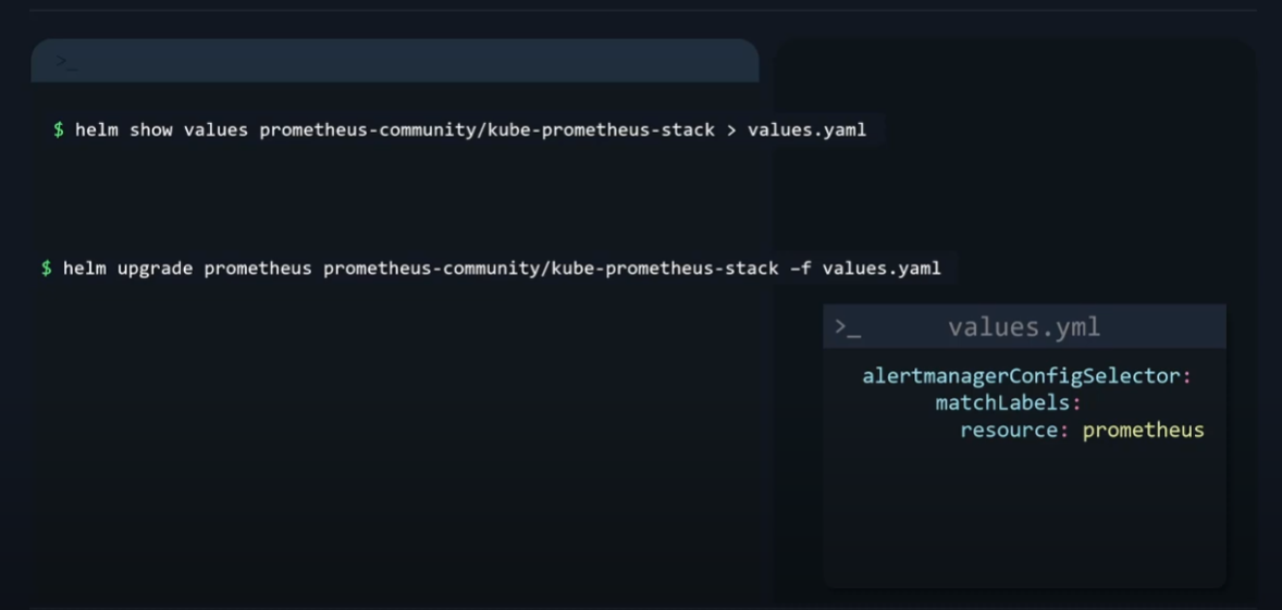 Screenshot showing the commands in action