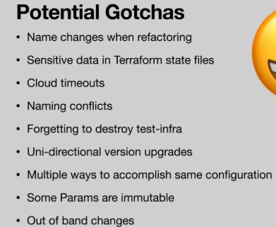 Screenshot of Terraform Gotchas